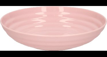 Plasticforte Rond bord/camping - diep bord - D19 cm - roze - kunststof - soepborden