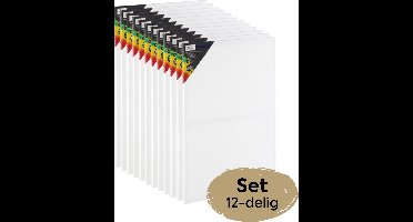 Schildersdoeken Groot 12pcs - Formaat 60x80cm - FSC materiaal - Geschikt voor verschillende soorten verf - Ideaal voor Kunstworkshops