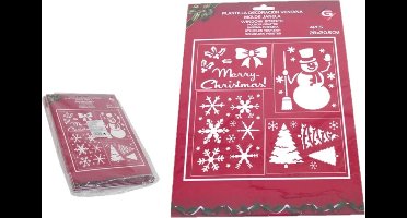 Gerim kerst raamsjablonen raamversiering - 4x stuks - 28 x 21 cm