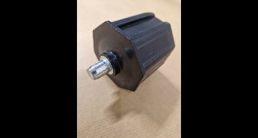 Asprop - 8-kant as diam 60 - pin diam. 12mm - lengte 55mm