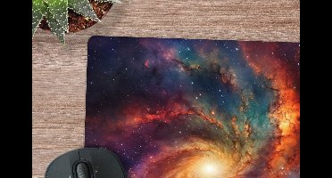 Muismat XXL 50x50 cm - Bureau onderlegger - Bureau mat Sterrenhemel - Ruimte - Melkweg - Neon - Bureaumat - Gaming mousepad xl - Bureaulegger groot - Computer deskmat - Geschikt voor Gaming Muis en Gaming PC set-up