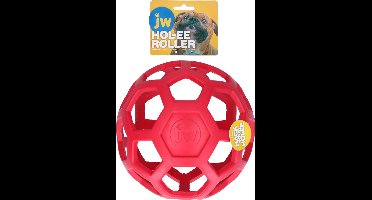 JW HOL-EE ROLLER – Hondenspeeltje - Hondenspeelgoed - Hondenbal - XL - Ø 19 cm - Natuurrubber - Rood