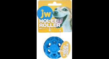 JW HOL-EE ROLLER – Hondenspeeltje - Hondenspeelgoed - Hondenbal - XS - Ø 5 cm - Natuurrubber - Blauw