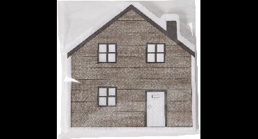 Boltze Home Servetten Homewood in vorm van een huis 12 stuks ( opgevouwen 16x16cm )