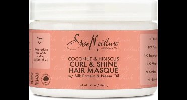 Shea Moisture Coconut & Hibiscus - Haarmasker - Curl & Shine Hair Masque - 340 g
