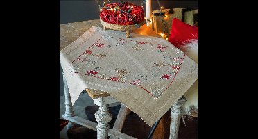 Vervaco - Tafelkleed kit - Kerst - Rendieren in kerstsfeer - PN-0198058 - Borduren - Borduurpakket - Borduurpakket volwassenen - Borduurpakket kind