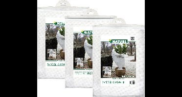 Nature plantenhoes XL - 3x stuks - H10 m x D64 cm - wit - anti-vorst beschermhoes - H1000 x D64 cm
