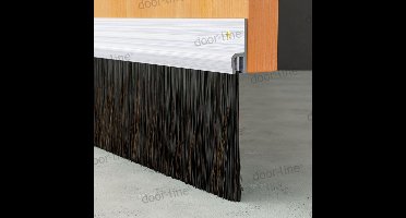 Stripborstel met h-profiel | Voor afdichting van kieren, recht profiel | Lengte: 1000 mm | Zichtbare haarlengte: 50 mm | Totale hoogte: 71,5 mm