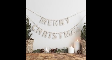 Ginger Ray - Rustic Christmas - Houten MERRY CHRISTMAS slinger