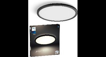 Philips Hue Tento plafondlamp - warmwit licht - rond - zwart - Ø30 cm