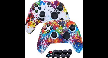 oCreon [2 Stuks] Zachte Siliconen Cover voor Xbox Series X/S - Anti-Slip en Zweetbestendig