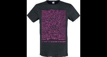 Joy Division Amplified Collection - Unknown Pleasures Neon Pink Heren T-shirt - houtskool - XS