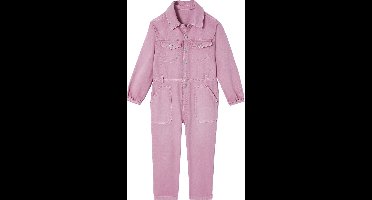 Vertbaudet Lange meisjesjumpsuit in garment-dyed stof