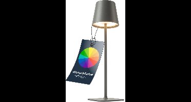 Classbach TL 4025 Grijs - LED oplaadbare tafellamp - 6 kleuren - voor binnen en buiten