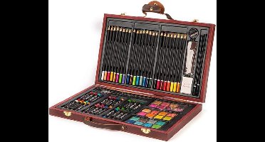 ApexArte® Tekenkoffer Kinderen - Tekendoos - Kleurpotloden - Stiften - Veelkleurig