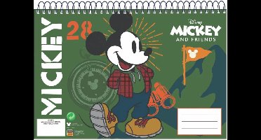 Mickey Mouse - A4 - Spiraal - schetsboek - 30 pagina's - tekenblok