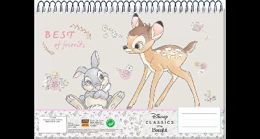 Disney Bambi - A4 - Spiraal - schetsboek - 30 pagina's - tekenblok