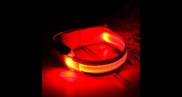 New Age Devi - LED Sportarmband - Hardloop- Fiets- en Wandelsport Armband - Lichtgevend Reflecterend Veiligheidsaccessoire - 1 stuk - Oranje