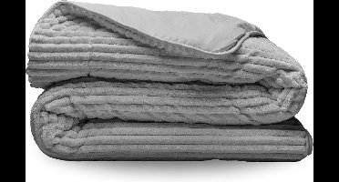 Zelesta Groovebed Grey 140x200 - Geribbeld Teddy Dekbedovertrek - 30 dagen proefslapen - Fluffy Dekbedovertrek - Wasbaar dekbed - Dekbed zonder overtrek