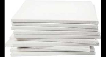 Creativ Company Gespannen Canvas D: 1,6 cm, afm 40x40 cm, 280 gr, wit, 40 stuk