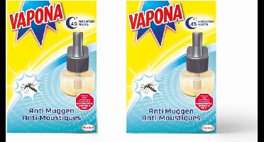 2 x Vapona Navulling Voor Vapona Muggenstekker