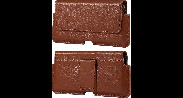 Coverup Universele Leren Riemclip Case voor Smartphones - 6,1 inch - Bruin
