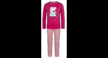 Peppa Pig pyjama - Meisjespyjama - Roze - Katoen - Maat 98/104