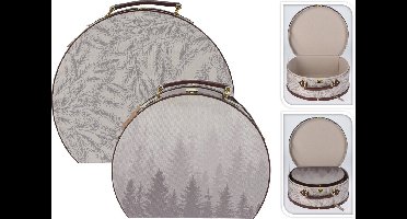 kofferset - kerstkoffer - kerst - woondecoratie - kerstdecoratie voor binnen - per 2 stuks