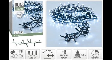 Micro Cluster 1000 LED's 20 meter wit