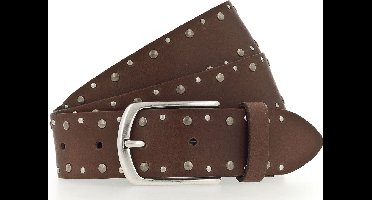 MUSTANG Leren riem Rivet Leather Belt W85 Mid Brown bruine