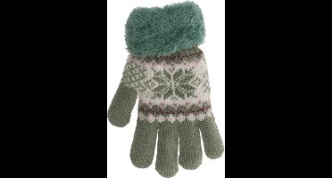 Out of the Blue - kinderhandschoenen - winter - met voering - one size - mint groen