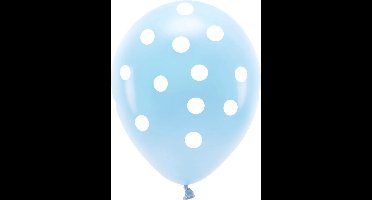 Ballonnen blauw met witte stippen