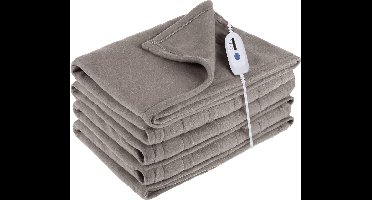 ApexArte® Elektrische onderdeken 2 Persoons - Warmtedeken Elektrisch - Extra Zacht - Grijs