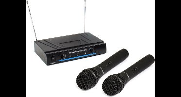 Qtx VH2 draadloos handheld microfoon systeem VHF 174.1 + 175.0MHz