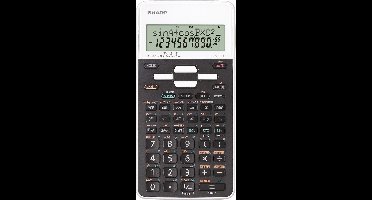 Sharp rekenmachine - EL531THWH - zwart/wit - 12 digit - 1x LR44 batterij - SH-EL531THWH