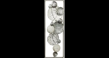 Wanddecoratie - Muurdecoratie - Metaal - zilver - 89 x 31 x 5.5cm