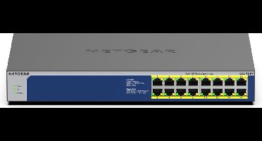 NETGEAR GS516PP - Netwerk Switch - Unmanaged - 1 Gbps - PoE Switch - 16 poorten