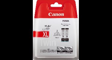 Canon pgi-570 0318C007 inktcartridge - 2 stuk(s) - Origineel - Hoog (XL) rendement - Zwart + Retourzakje