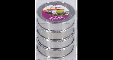 Patisse Flanringen Set van 4 8 cm RVS