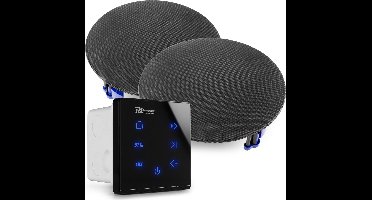 Power Dynamics Powerline A50B Set met inbouw audio versterker en 2 plafondspeakers - Zwart