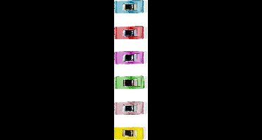 Westcott stof klemmen - 27x10mm - assorti kleuren - 60 stuks - AC-E11000