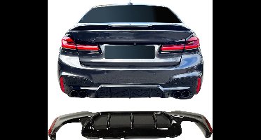 Diffuser Voor Bmw 5 Serie G30 G38 M Pakket 4 x UITLAAT Spoiler Performance Look Glans Zwart