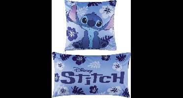 Stitch Kussenslopen - Stitch Geschenken - Set van 2 - Blauwe Steek - 50 x 30 cm en 35 x 35 cm