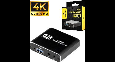 GMB Video grabber - HDMI video Capture Card - Game Capture - Livestreamen - 4K Ultra HD - met USB en HDMI kabel