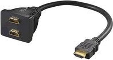 Microconnect HDM19M19F19F HDMI kabel 0,2 m HDMI Type A (Standaard) Zwart