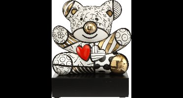Goebel - Romero Britto | Decoratief beeld / figuur Golden Truly Yours 30 | Porselein - 30cm - met echt goud - Limited Edition