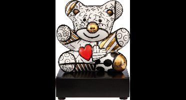Goebel - Romero Britto | Decoratief beeld / figuur Golden Truly Yours | Porselein - 12cm - met echt goud