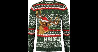 Foute Kersttrui Dames & Heren - Naughty Or Nice Rudolph - Kerstcadeau Volwassenen - Dames en Heren - Maat 3XL