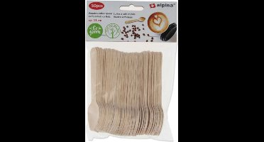 Alpina Bestek Houten Theelepel 11cm - 50 stuks