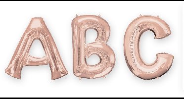 AMSCAN - Rosé gouden aluminium letter ballon - Roze
